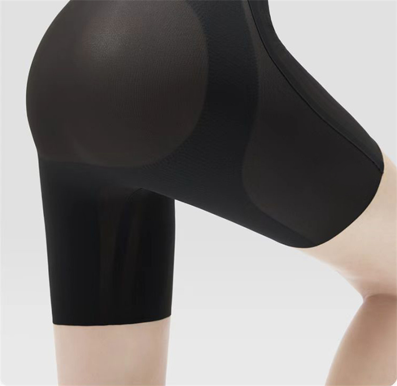 Shorts modeladores de malha de cintura alta com controle de barriga de alta elasticidade (6)