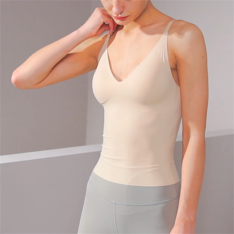 Camisole Skintone per donna in forma di camisole cù cinghia alta elastica, taglia libera (2)