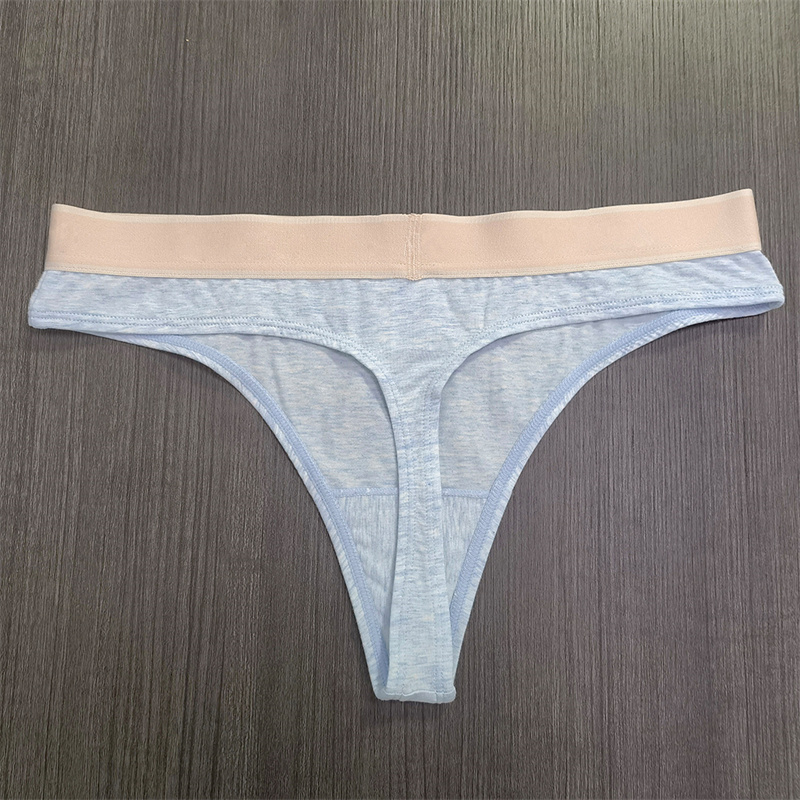 Customize logo breathable cotton young girl's t back thong underwear (5)