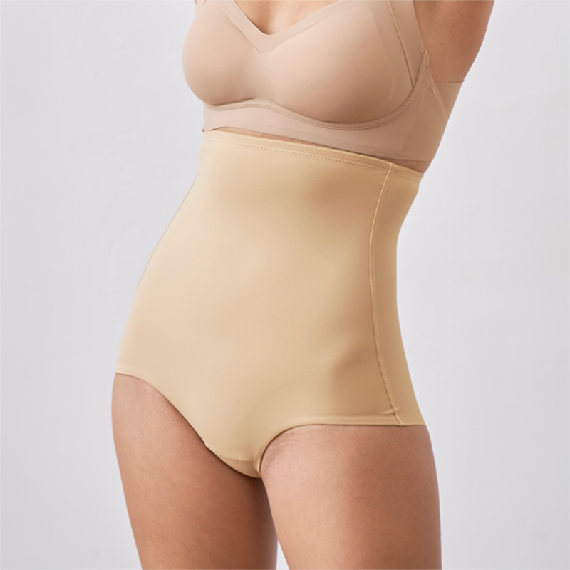 High waisted tummy control high compression nylon spandex slimming shape panty ( (6)