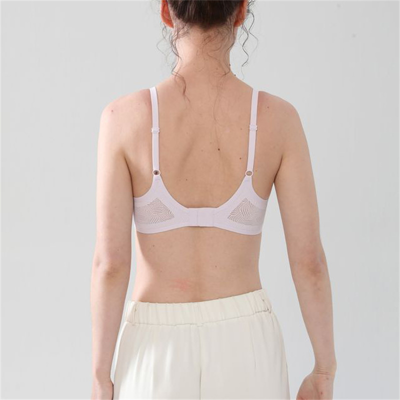 Soft nylon elastane push up bra young lady's seamless wire-free bras (4)